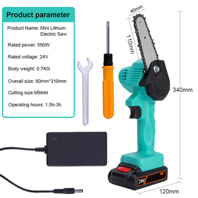 Serrería de cadena recargable de mano del móvil compacto sin cuerda de la batería del OEM 500W