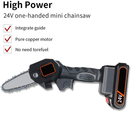 máquina Mills Wood Cutting Lithium Prunner de los 6in 21V Mini Small Battery Handheld Chainsaw