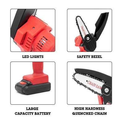 5.0Ah el litio Ion Brushless Cordless Portable Chain vio la afiladura del uno mismo del 16in