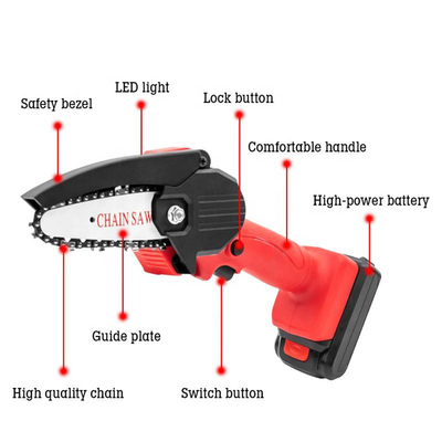 5.0Ah el litio Ion Brushless Cordless Portable Chain vio la afiladura del uno mismo del 16in