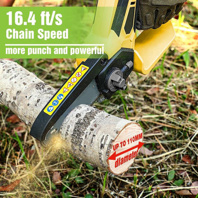 motosierra portátil sin cepillo sin cuerda de 24V 18m/S recargable para el corte de madera